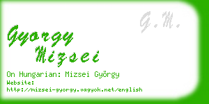 gyorgy mizsei business card